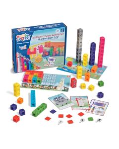 Hand2mind MathLink Cubes Numberblocks 1-10 Juego de Actividades, Actividades de Aprendizaje Preescolar, Bloques de construcción para niños, Contadores de matemáticas, Juguetes educativos
