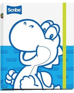 Scribe, SUPER MARIO, Carpeta con Argolla Carta de Pasta Dura, Incluye 100 Hojas de Raya (Diseño de Portada Aleatoria)