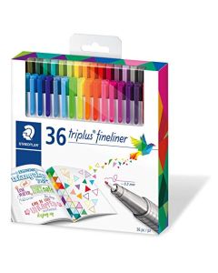 Staedtler Color Pen Set, Set of 36 Assorted Colors (Triplus Fineliner Pens)