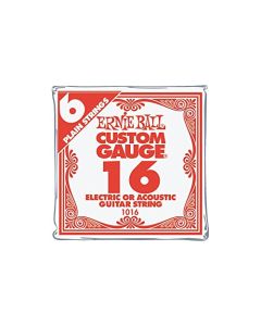 Ernie Ball nÃquel Plain único cuerdas para guitarra elÃctrica .016 Gauge 6-Pack