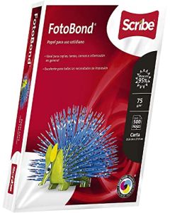 SCRIBE Papel para Uso Cotidiano 95% de Blancura, Paquete de 500 Hojas (1-500 Hojas)