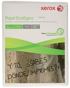 Xerox PXER-PAP-ECOLOG Papel Ecológico Carta, Caja 10 Resmas
