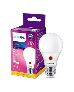 Philips LED Foco A19 luz cálida - Sensor de luz natural