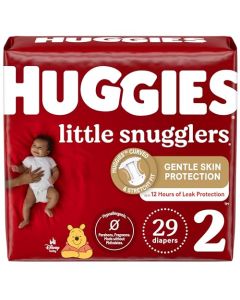 Huggies Little Snugglers pañales para bebé, tamaño 2 (15 – 20 libras), 29 quilates, paquete Jumbo (el embalaje puede variar) (49697)