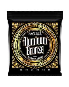 Ernie Ball Medium Light - Cuerdas para guitarra acústica, bronce y aluminio, calibre 12-54