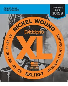 D 'Addario cuerdas para guitarra eléctrica | 3 Pack | Conjunto | 7 cuerdas EXL110 – 7 | Luz