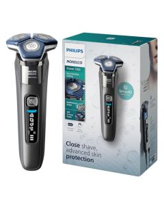Philips Norelco Shaver 7200, afeitadora eléctrica recargable en húmedo y seco con tecnología SenseIQ y recortadora desplegable S7887/82