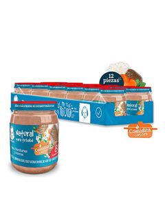 Papilla Gerber Comidita Casera Etapa 3 Res, Verduras y Arroz 170g Paquete de 12