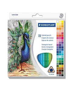 Staedtler Triangular Colored Pencils, Assorted Colors, Set of 72
