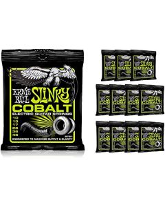 Ernie Ball 2721 Cobalt Regular Slinky - Cuerdas para guitarra eléctrica, 10-46, paquete de 12